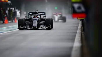 SPA, BELGIUM - AUGUST 28: Yuki Tsunoda of Japan driving the (22) Scuderia AlphaTauri AT02 Honda in