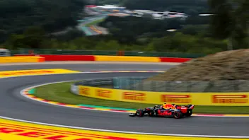 SPA-FRANCORCHAMPS, BELGIUM - AUGUST 29: Alexander Albon, Red Bull Racing RB16 during the Belgian GP