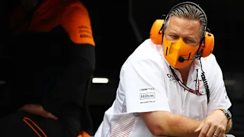 SPIELBERG, AUSTRIA - JULY 04: McLaren Chief Executive Officer Zak Brown looks on from the pitwall