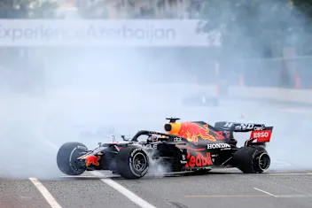 BAKU, AZERBAIJAN - JUNE 06: Max Verstappen of the Netherlands driving the (33) Red Bull Racing