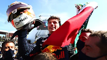 MEXICO CITY, MEXICO - NOVEMBER 07: Race winner Max Verstappen of Netherlands and Red Bull Racing