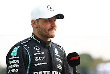 MONZA, ITALY - SEPTEMBER 10: Pole position qualifier Valtteri Bottas of Finland and Mercedes GP