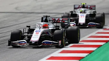 SPIELBERG, AUSTRIA - JUNE 27: Nikita Mazepin of Russia driving the (9) Haas F1 Team VF-21 Ferrari