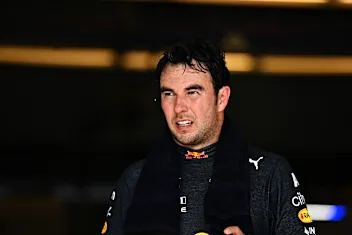 AUSTIN, TEXAS - OCTOBER 24: Third placed Sergio Perez of Mexico and Red Bull Racing celebrates in