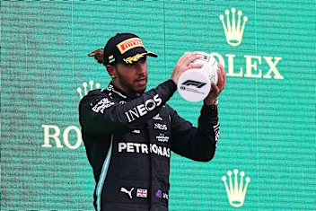 BUDAPEST, HUNGARY - AUGUST 01: Third placed Lewis Hamilton of Great Britain and Mercedes GP