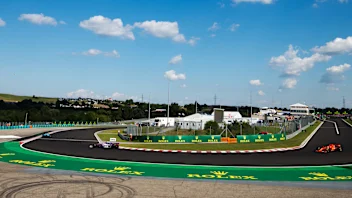 George Russell (GBR) Williams Racing FW42 leads Lance Stroll (CDN) Racing Point F1 Team RP19 and