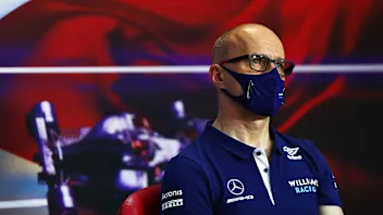 BAHRAIN, BAHRAIN - MARCH 14: Williams Team Principal Simon Roberts in a press conference during Day