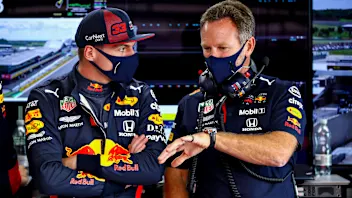 NORTHAMPTON, ENGLAND - AUGUST 01: Max Verstappen of Netherlands and Red Bull Racing and Red Bull