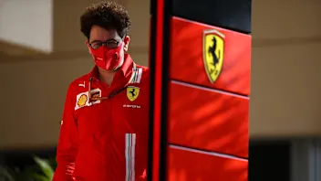 BAHRAIN, BAHRAIN - DECEMBER 04: Scuderia Ferrari Team Principal Mattia Binotto looks on in the