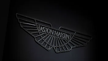 GENEVA, SWITZERLAND - MARCH 03:  An Aston Martin logo is shown during the 85th International Motor