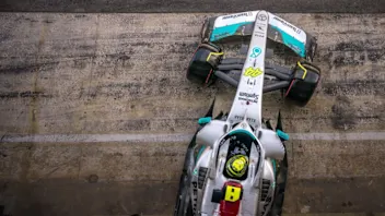 BARCELONA, SPAIN - MAY 21: Lewis Hamilton of United Kingdom and Mercedes starts from his garage
