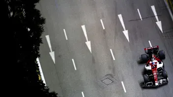 SINGAPORE, SINGAPORE - SEPTEMBER 30: Valtteri Bottas of Finland driving the (77) Alfa Romeo F1 C42