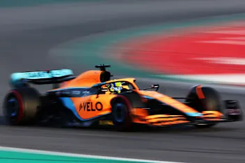 BARCELONA, SPAIN - FEBRUARY 23: Lando Norris of Great Britain driving the (4) McLaren MCL36