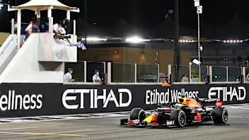 ABU DHABI, UNITED ARAB EMIRATES - DECEMBER 13: Race winner Max Verstappen of the Netherlands