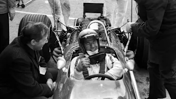 Mario Andretti (USA) Lotus 49B caused a sensation when he took pole position on his GP debut. His
