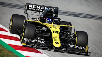 Fernando Alonso tests the R.S.20 at Barcelona on October 13