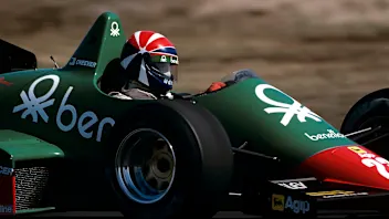 Eddie Cheever, Alfa Romeo 184T, Grand Prix of Belgium, Circuit Zolder, 29 April 1984. (Photo by