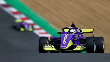 LONGFIELD, ENGLAND - AUGUST 11: Jamie Chadwick of Great Britain drives her a Tatuus F3 T-318 during