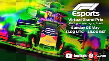 Virtual Grand Prix promo graphic, Sunday May 3