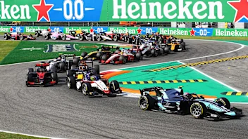 MONZA, ITALY - SEPTEMBER 06: Dan Ticktum of Great Britain and DAMS (2) leads Louis Deletraz of