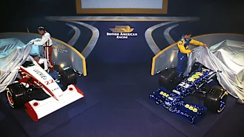 Jacques Villeneuve (CDN) and Riccardo Zonta (BRA) at British American Racing Launch, BAR Factory,