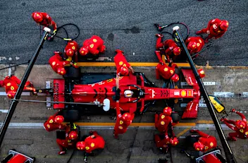 BARCELONA, SPAIN - FEBRUARY 27: Sebastian Vettel of Germany driving the (5) Scuderia Ferrari SF1000