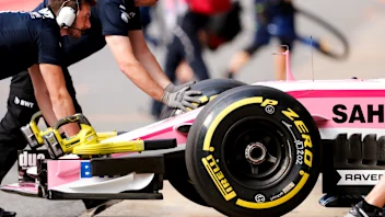 CIRCUIT DE BARCELONA-CATALUNYA, SPAIN - MAY 16: Nicholas Latifi, Force India VJM11 Mercedes, being