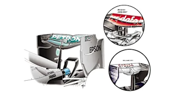 Mercedes F1 W06 Hybrid - Spa-Francorchamps rear wing