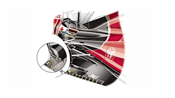 Ferrari SF15-T - rear floor detail