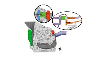 2016 Honda power unit and exhaust layout