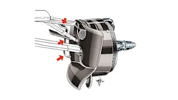 Mercedes F1 W06 Hybrid - S-shape brake duct fin