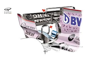 Force India VJM10 - Monaco T-wing, monkey