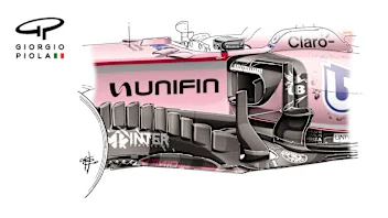 Force India VJM10 - Mexico barge