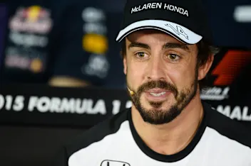 Fernando Alonso (ESP) McLaren in the Press Conference at Formula One World Championship, Rd2,