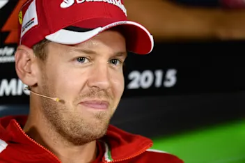 Sebastian Vettel (GER) Ferrari in the Press Conference at Formula One World Championship, Rd12,