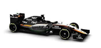 Force India's 2015 car, the VJM08. Copyright: Sahara Force India