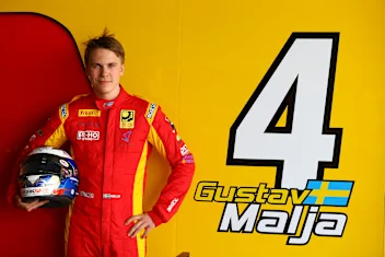 Formula 2 driver Gustav Malja