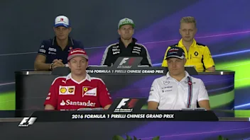 The drivers face the press in China 2016