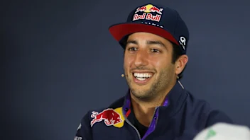 Daniel Ricciardo (AUS) Red Bull Racing in the press conference at Formula One World Championship,