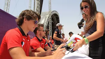 Roberto Merhi (ESP) Manor GP signs autographs for the fans at Formula One World Championship, Rd4,