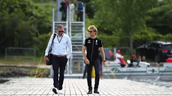 Nico Rosberg (GER) Mercedes AMG F1 with his manager Georg Nolte (GER) at Formula One World
