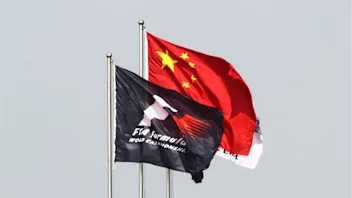 Flags at Formula One World Championship, Rd3, Chinese Grand Prix, Practice, Shanghai, China, Friday