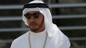 Lewis Hamilton (GBR) Mercedes AMG F1 in traditional dress at Formula One World Championship, Rd2,