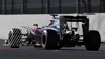 Jenson Button (GBR) McLaren MP4-31 with aero sensors at Formula One Testing, Day Four, Barcelona,