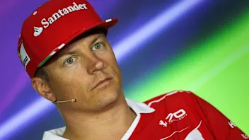 Kimi Raikkonen (FIN) Ferrari in the Press Conference at Formula One World Championship, Rd8,