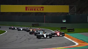 Lewis Hamilton (GBR) Mercedes-Benz F1 W08 Hybrid and Sebastian Vettel (GER) Ferrari SF70-H at