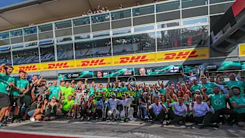 Race winner Lewis Hamilton (GBR) Mercedes AMG F1 and Valtteri Bottas (FIN) Mercedes AMG F1