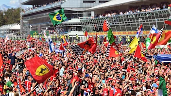 Ferrari fans and flags at Formula One World Championship, Rd13, Italian Grand Prix, Race, Monza,