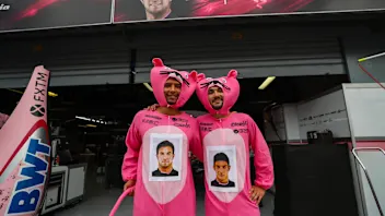 Force India fans dressed as pink panthers at Formula One World Championship, Rd13, Italian Grand