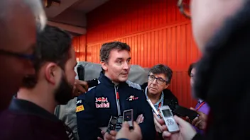 James Key (GBR) Scuderia Toro Rosso Technical Director talks with the media at Scuderia Toro Rosso